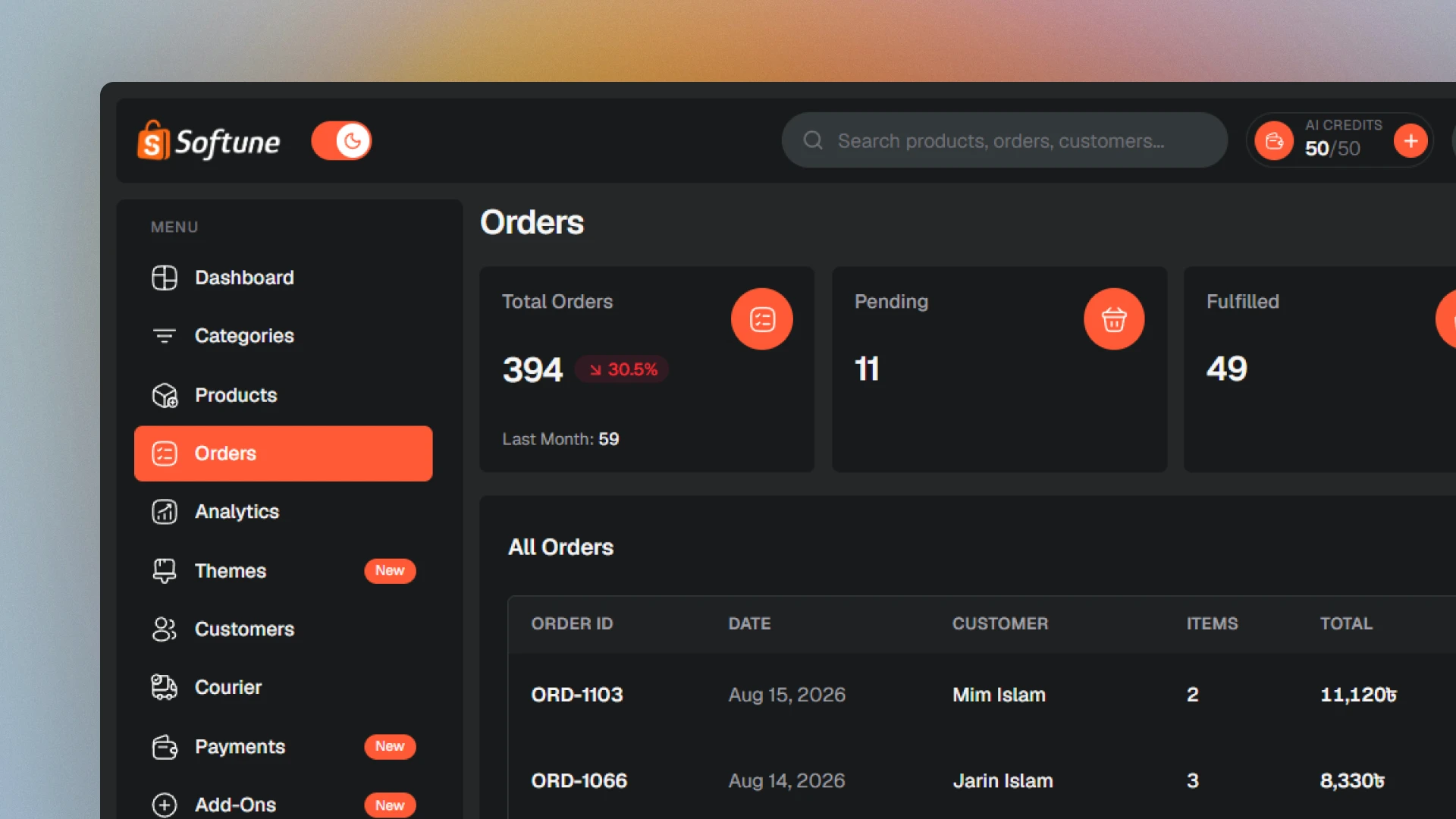 Orders